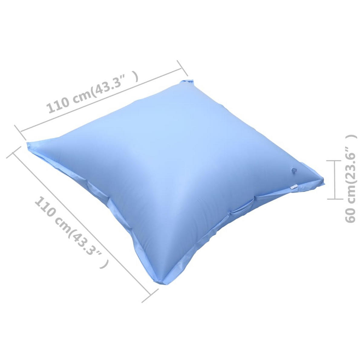 POOLKISSEN Aufblasbare Für Aufstellpools 4er Set Pvc - Blau, Kunststoff (119/60/110cm) - vidaXL