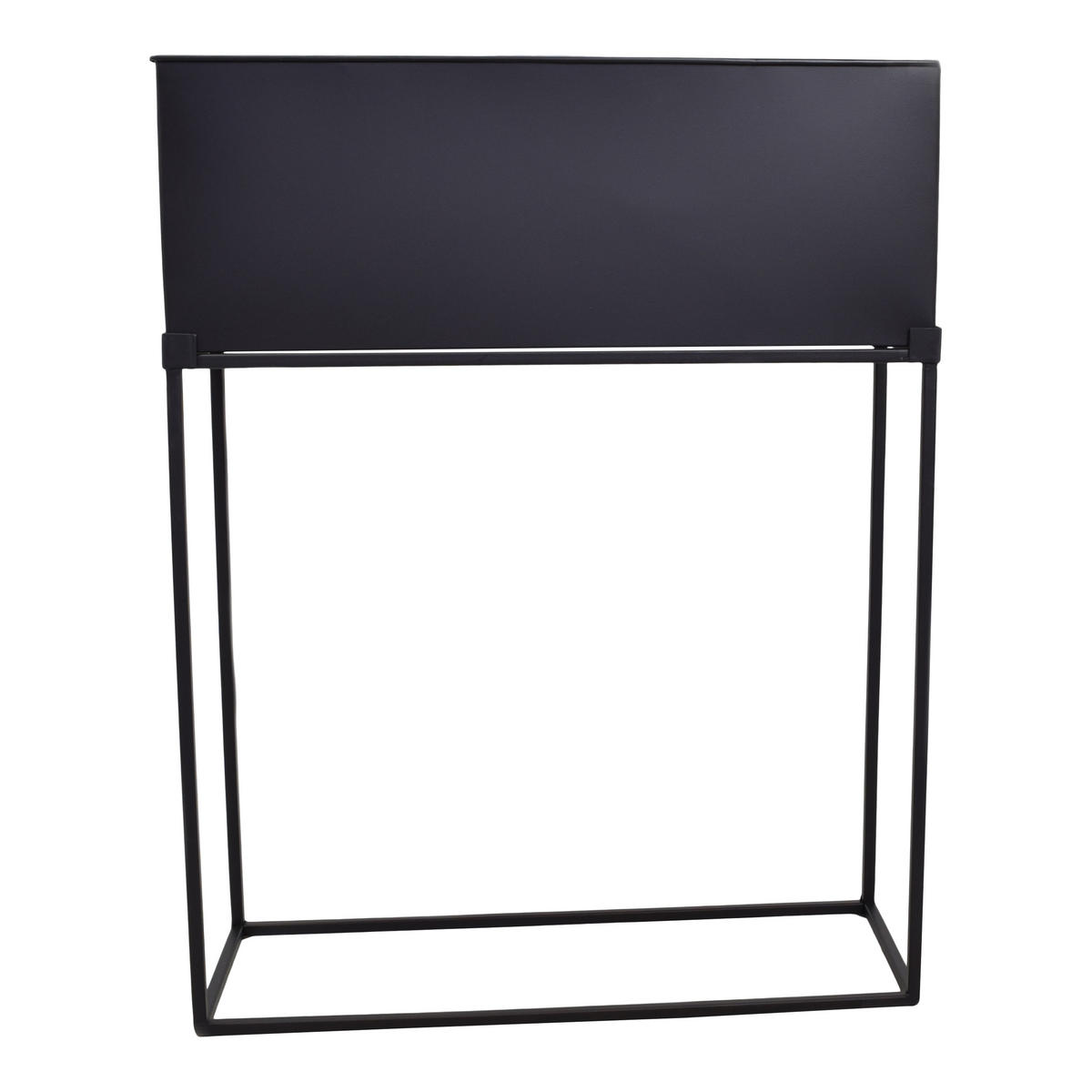 STEHENDER PFLANZKÜBEL Flora Schwarz - Schwarz, Metall (55/70/20cm) - LOFT42
