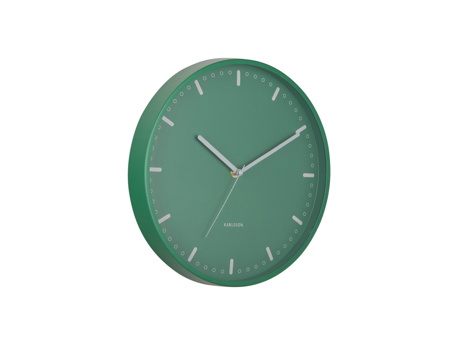 Karlsson Wanduhr Grün 30x30x4 cm