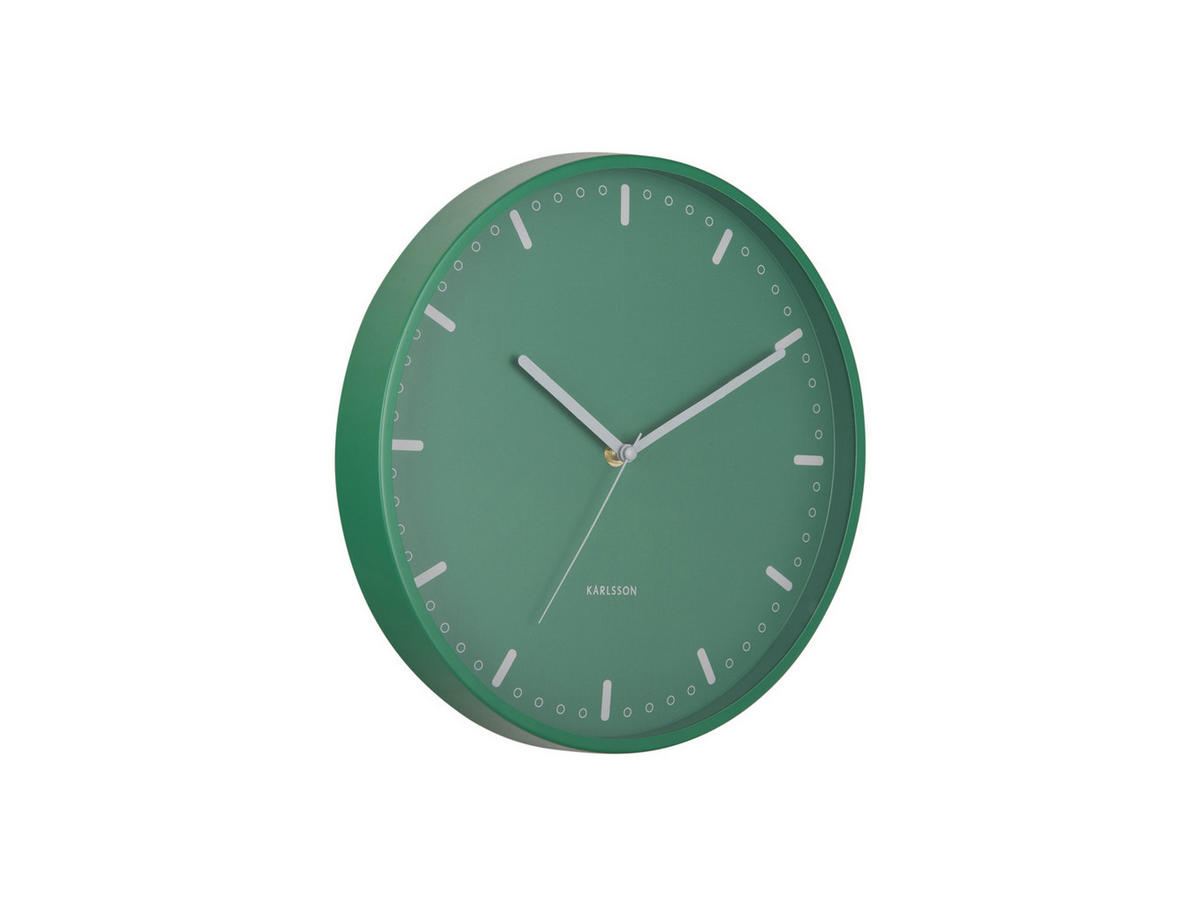 WANDUHR Cool Retro Grün 4/30/30 cm - Grün, Metall (30/30/4cm) - Karlsson