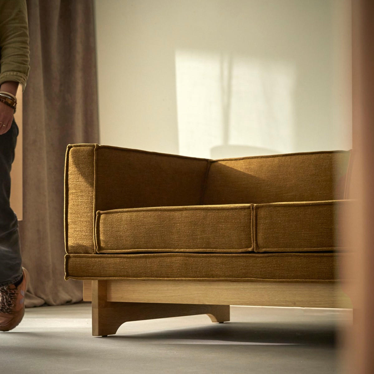 SOFA Miu Senfgelb aus Stoff - Dunkelgelb, Textil (158/70/90cm) - Tikamoon