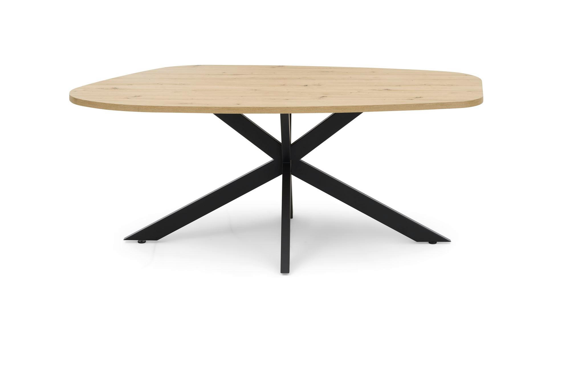 ESSTISCH Elenya 200x77x100 Metall+Holzwerkstoff Schwarz/Asteiche - Schwarz/Eiche Artisan, Holzwerkstoff (200/100/77cm) - 58aufmkessel