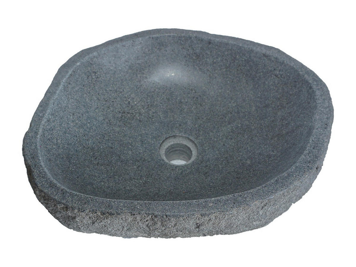 WASCHBECKEN - Stein - Grau - WATU - Grau, Stein (50/15/45cm) - Vente-Unique