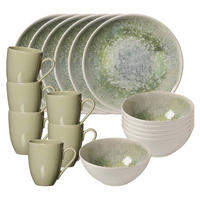 FRÜHSTÜCKS-SET Cecina Jade 18er Set - Beige/Grün, Keramik (1/1/1cm) - Ritzenhoff Breker
