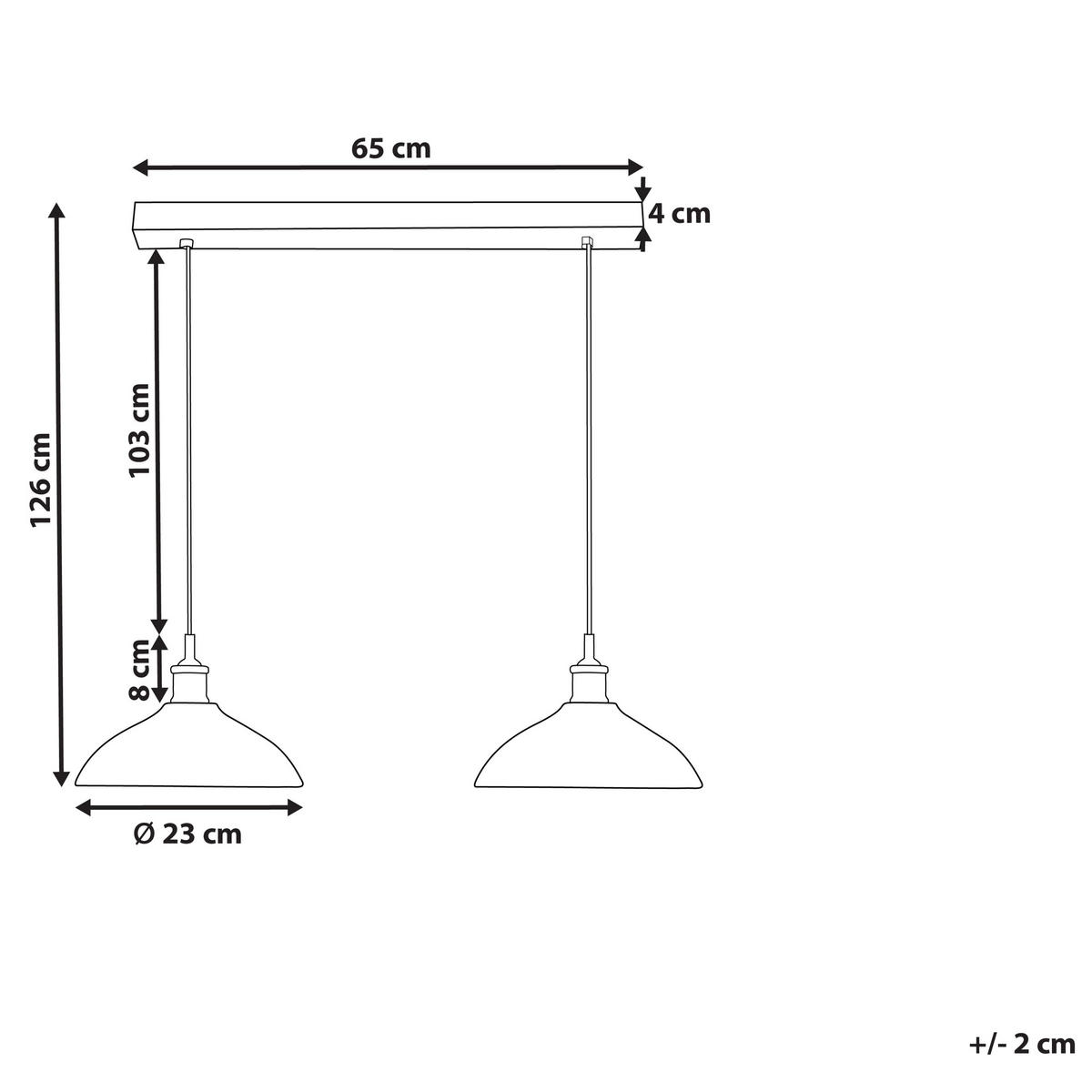 HÄNGELEUCHTE Cheyyar 14/65/126 cm - Schwarz, Holz (14/65/126cm) - Beliani