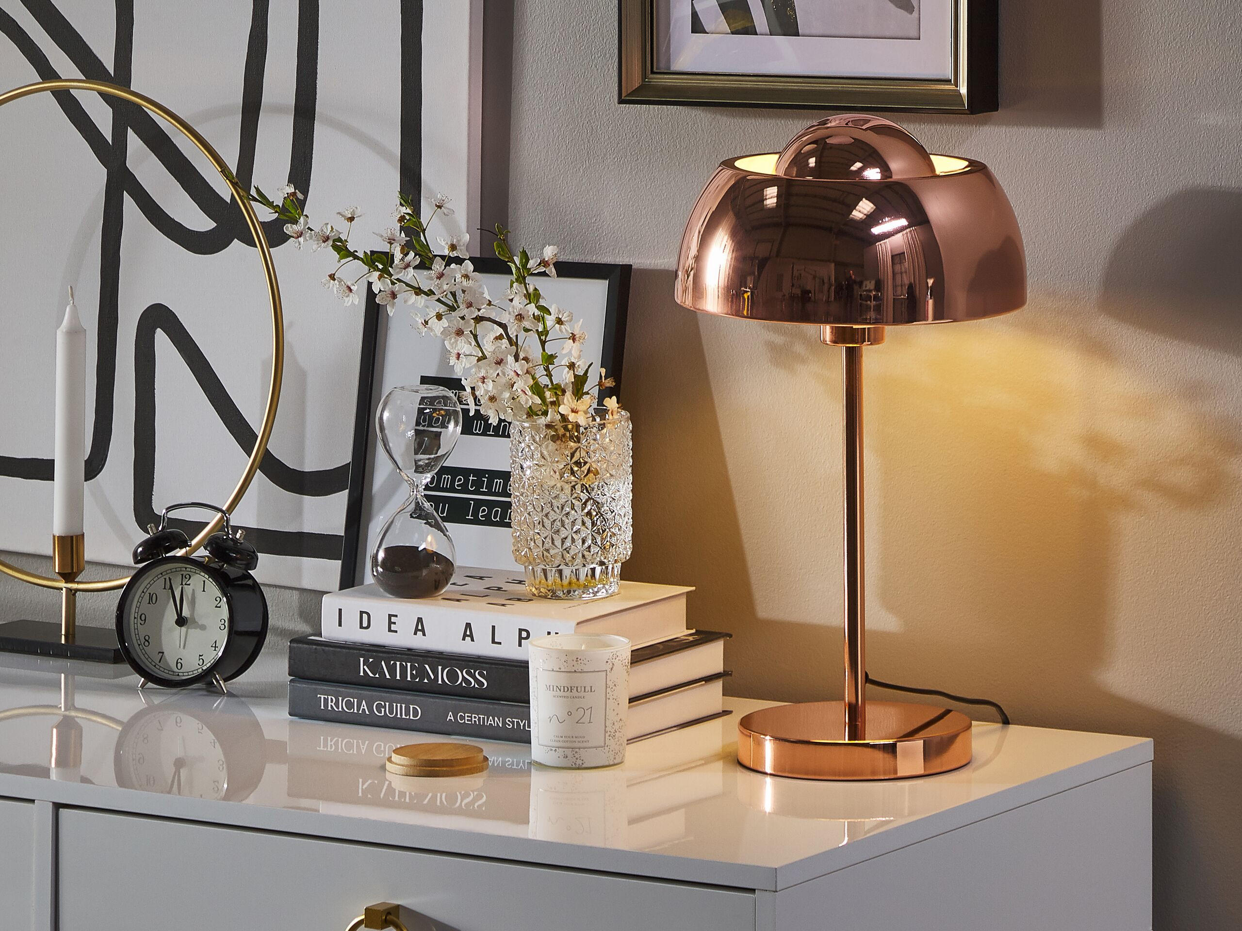 TISCHLAMPE Senette 24/24/44 cm - Kupferfarben, Metall (24/24/44cm) - Beliani