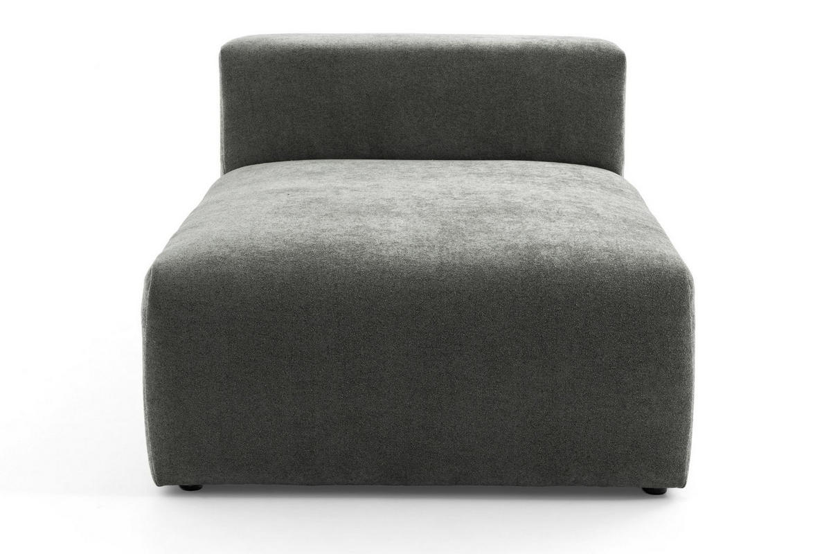 5-SITZER modulares Wohnlandschaft U XXL HEAVEN SET 6 Links, Breite 375 cm Webstoff Dunkelgrau - Dunkelgrau/Schwarz, Holz/Kunststoff (375/73/245cm) - Muffo