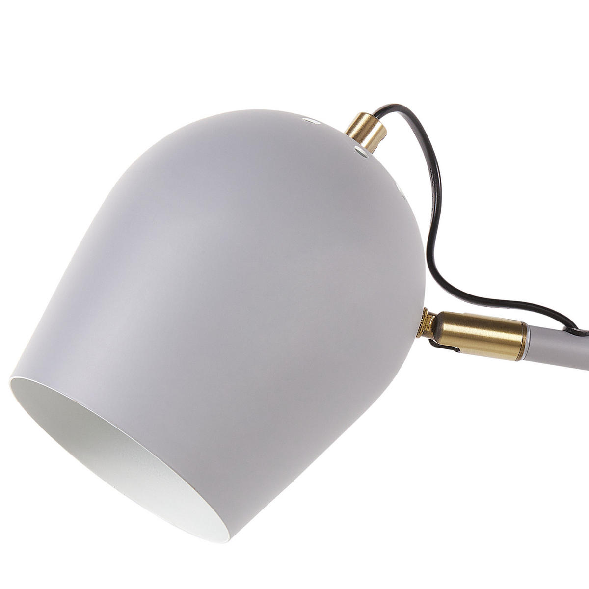 WANDLAMPE Grau/Weiß/Messing Estrella - Messingfarben/Weiß, Metall (13/56/54cm) - Beliani