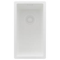 UNTERBAUSPÜLE GRANIT London, 2-er set Alles Weiß 26/47 cm 1 Becken + Ablauf-Set ab 30er Unterschrank - Weiß, Kunststoff (26/20/47cm) - Primagran