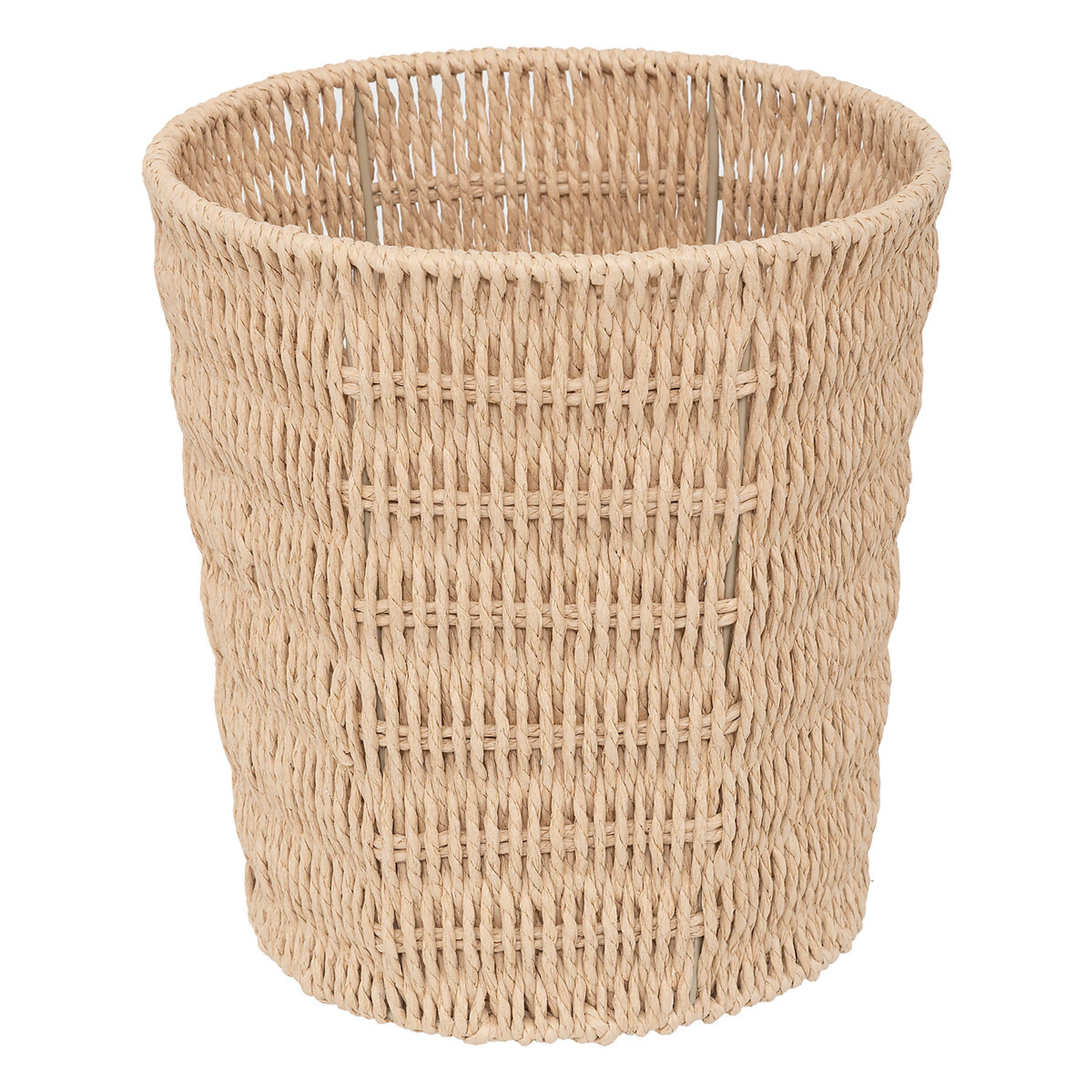 PAPIERKORB Kord, Papier, Beige, 13 L, 203149 - Beige, Papier (23.5/25/23.5cm) - 5five Simply Smart