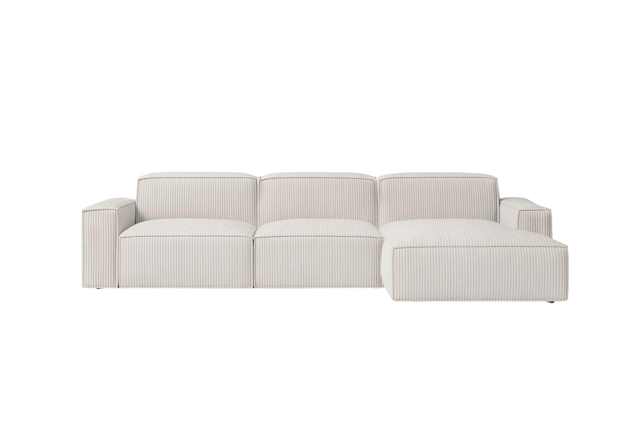 ECKSOFA Cursal L-Form, Stoff Poso, Beige, Rechts - Beige, Holz (284/166cm) - Kaiser Möbel