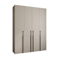 DREHTÜRENSCHRANK 245,5/190/50 4-türig - Kaschmir/Schwarz, Holz/Metall (190/245.5/50cm) - Abiks Möbel