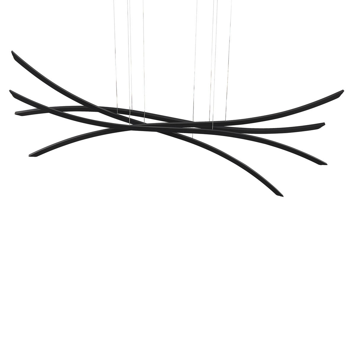 HÄNGELEUCHTE Calao 17/160/160 cm - Schwarz, Metall (17/160/160cm) - Beliani