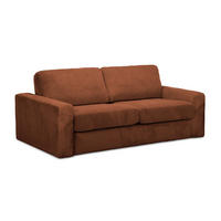3-SITZER SOFA mit Schlaffunktion Cord Stoff Orange - Pink/Terracotta, Kunststoff/Textil (195/80/100cm) - LaMiaSofa