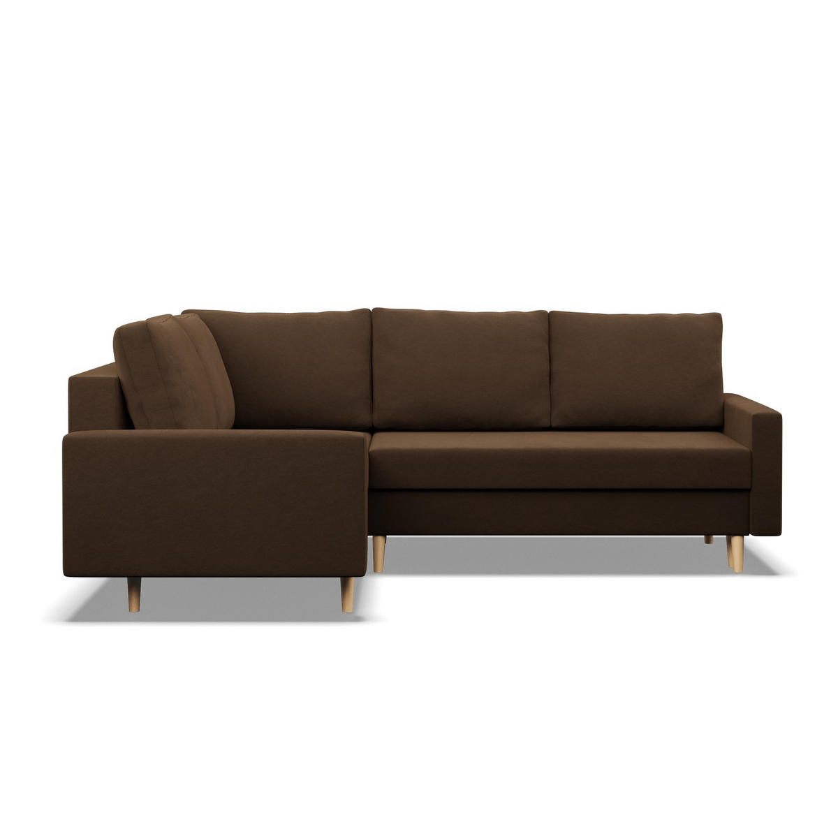 ECKSOFA MIT SCHLAFFUNKTION LINKS BLANK , Braun - Braun, Textil (223/175cm)