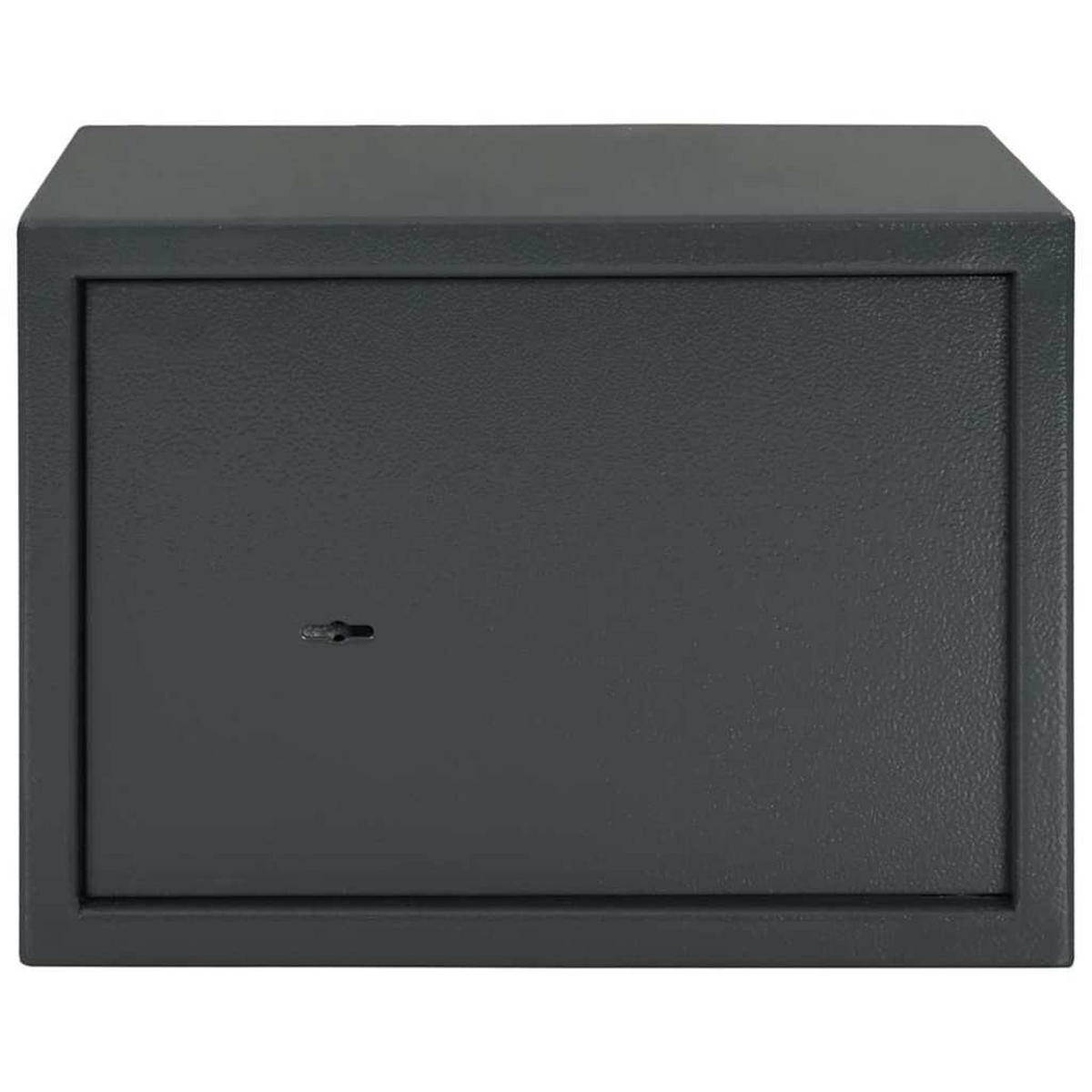 TRESOR Kodo mit Schloss Dunkelgrau 35x25x25 cm Stahl - Grau, Metall (35/25/25cm) - DELUKE