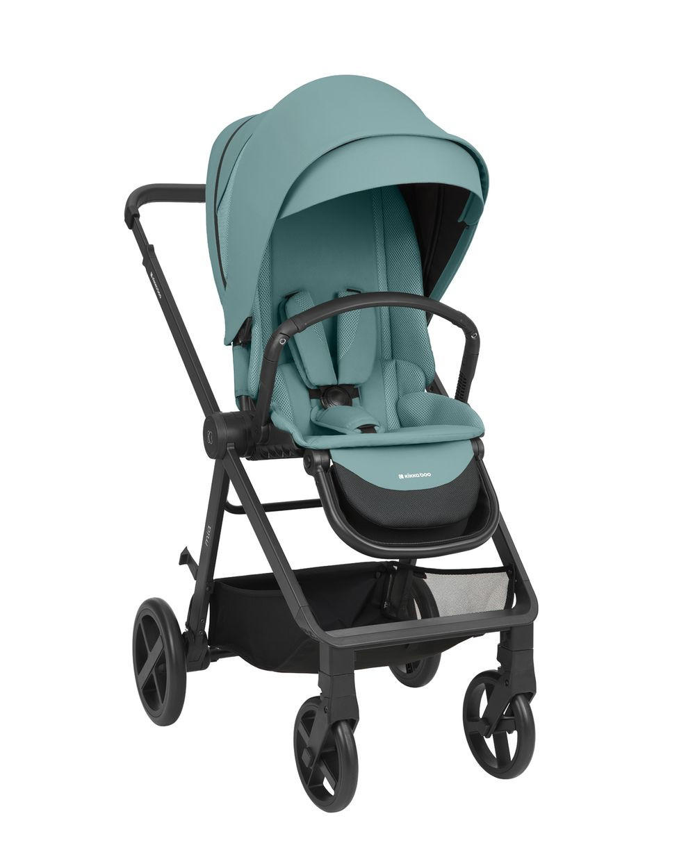 KOMBIKINDERWAGEN Mia 3 in 1 grün Babywanne Babyschale Wickeltasche Matratze - Grün, Metall (72/53/99cm) - Kikka boo