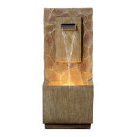 WASSERFALLBRUNNEN, LED, 81cm, Braun - Braun, Stein (35/31/81cm) - Teamson Home