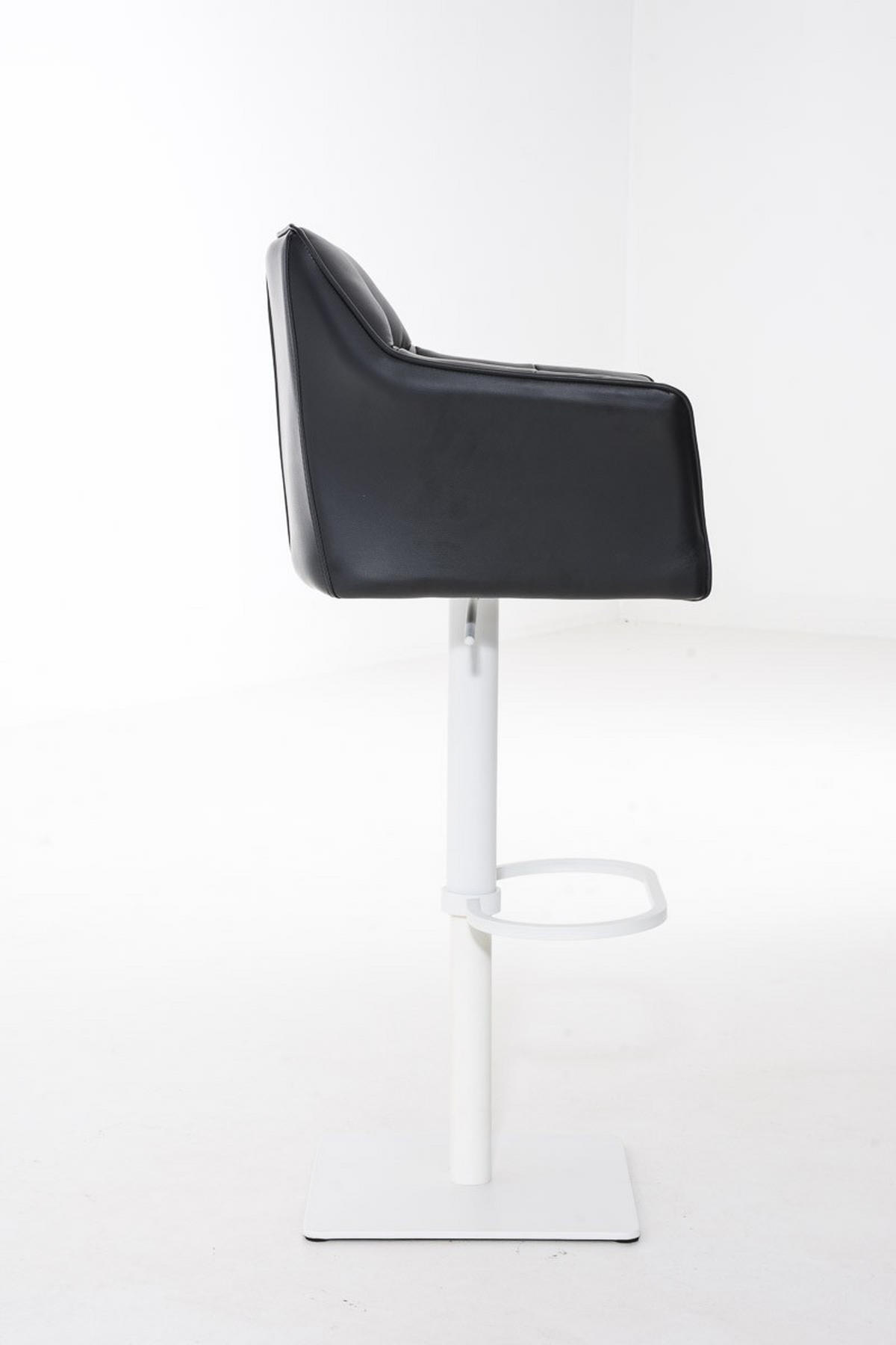 BARHOCKER Damaso 88x64x45 cm schwarz - Schwarz, Leder (64/88/45cm) - furnicato
