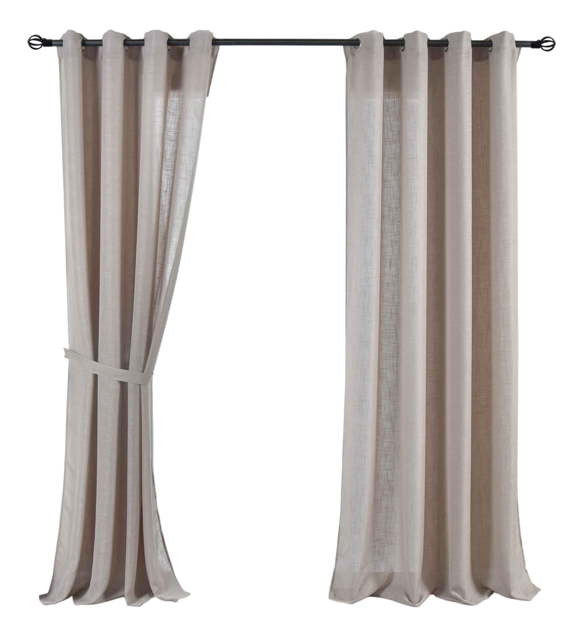 VORHANG 2ER SET »Essen« HxB 245x145 cm Sand - Sandfarben, Textil (145/245cm) - Gardinenbox