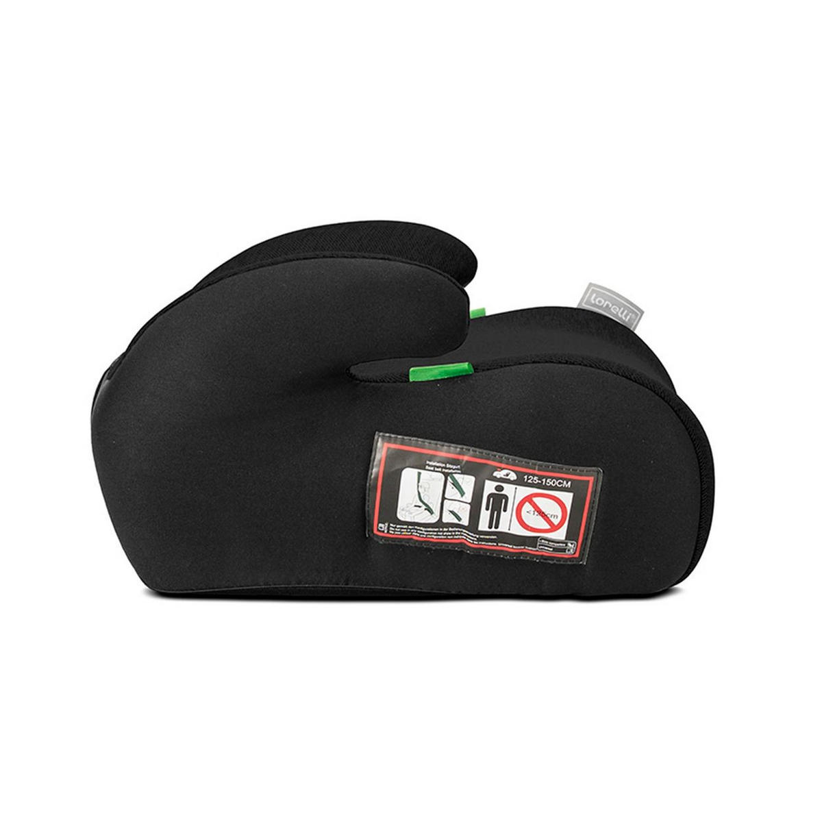 KINDERSITZE i-Size Orion schwarz uni (125-150cm) Boostersitz, Bezug waschbar - Schwarz, Kunststoff (43/20/37cm) - Lorelli