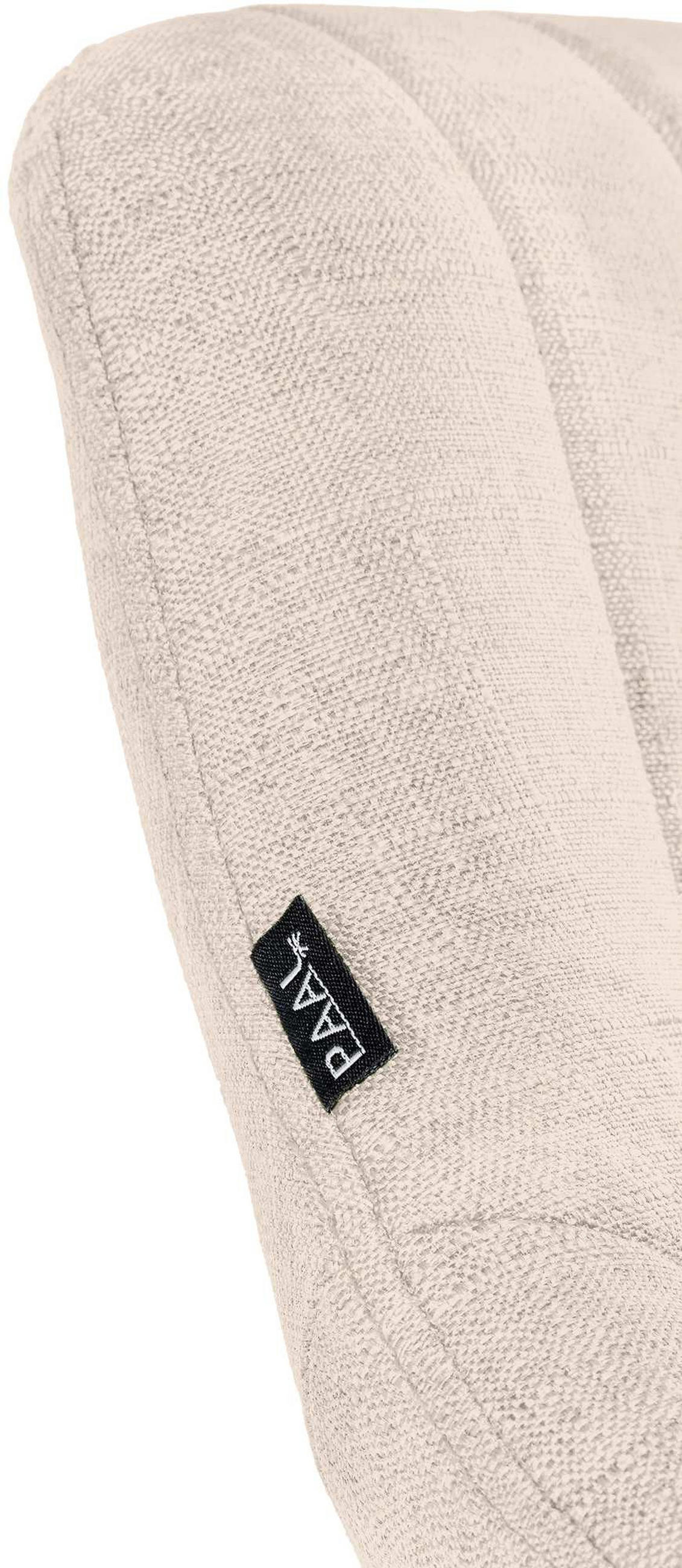 BARHOCKER Stoff creme - Creme/Schwarz, Textil/Metall (46.5/85/48cm) - CLP