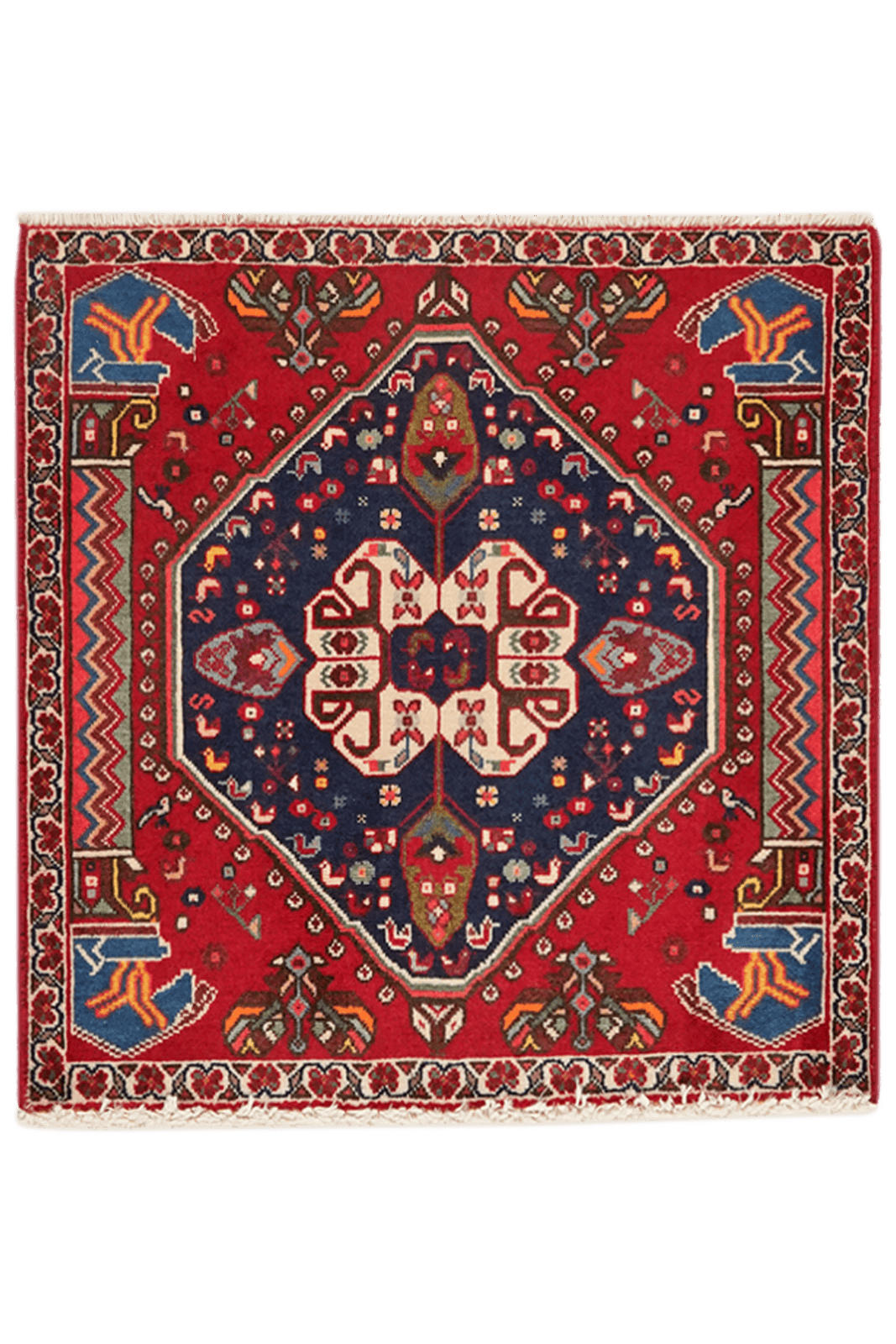 ORIENTTEPPICH handgeknüpft Gashgai Rot 61/61 cm Schurwolle - Rot, Textil (61/61cm) - Looma