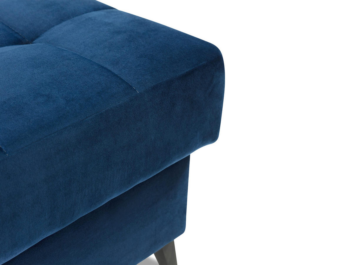 POLSTERHOCKER Nord - Silberfarben/Schwarz, Holz/Textil (106/44/67cm) - MIRJAN24