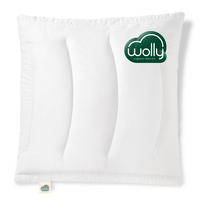 KOPFKISSEN MERINOWOLLE Schurwolle medium - Weiß, Naturmaterialien/Textil (80/80cm) - wolly