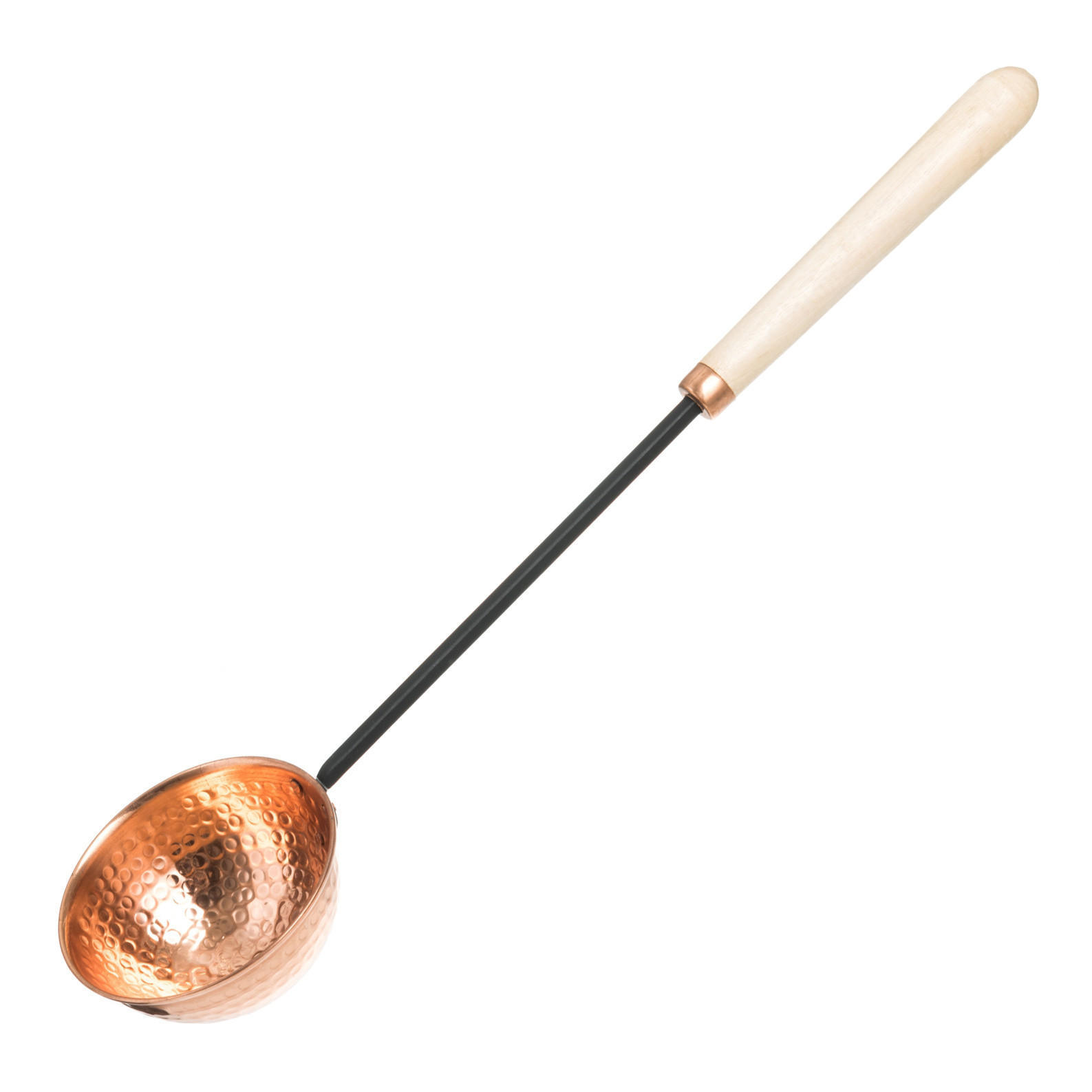 SCHÖPFKELLE Kupfer mit Mangoholzgriff Sauna - Orange, Metall (11/49/5cm)