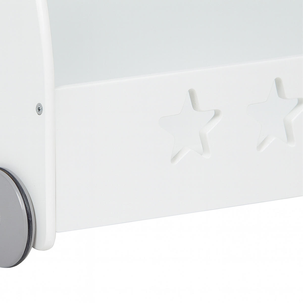 KINDERBÜCHERREGAL - Weiß, Holzwerkstoff (62/57/42cm) - Relaxdays