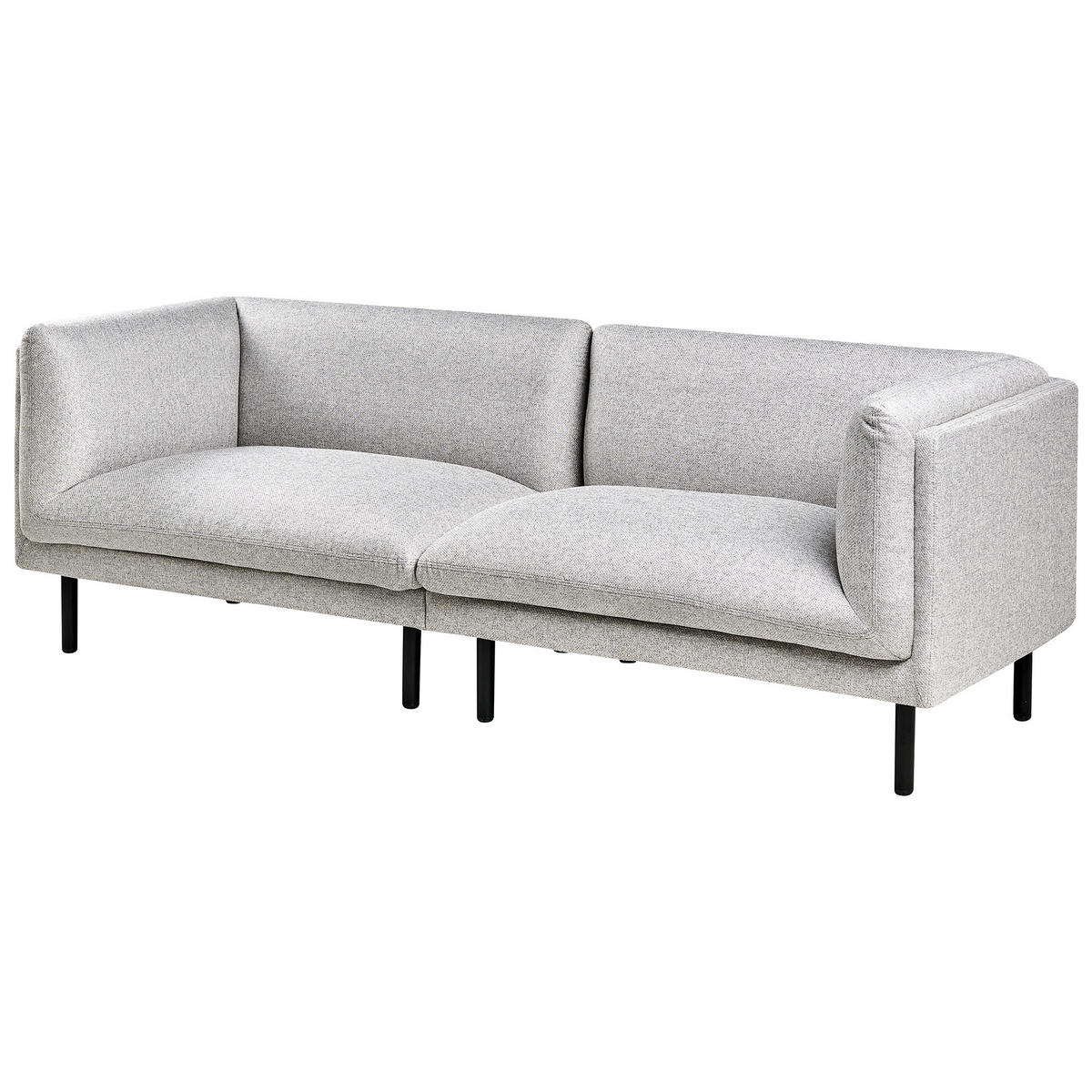 POHOVKA 3-místná Látka Světle šedá Vorgod - světle šedá, textil (221/76/84cm) - Beliani