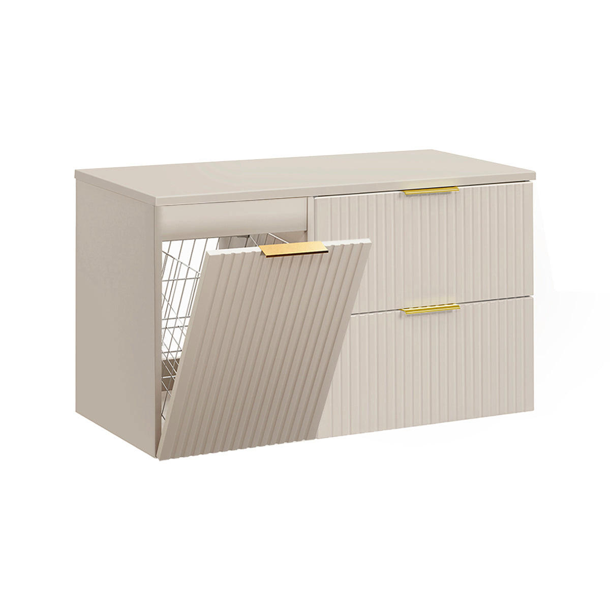 WASCHTISCHUNTERSCHRANK 100.8cm Adriel Grün - Beige, Holzwerkstoff (100.8/59/46cm) - Petits-meubles