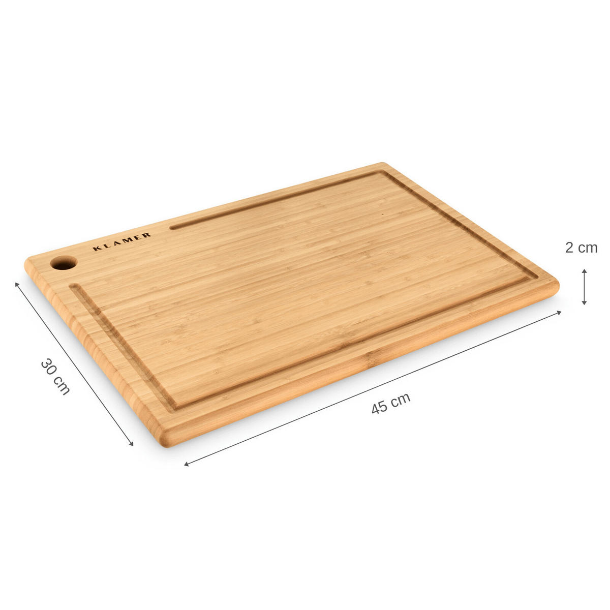 SCHNEIDEBRETT 45 x 30 cm Bambus - Hellbraun, Holz (30/45cm) - KLAMER