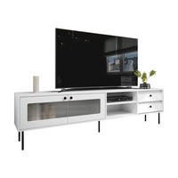 TV-LOWBOARD Valerio 200 - Schwarz/Weiß, Holzwerkstoff/Kunststoff (200/55/39cm) - MIRJAN24