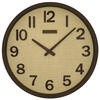 WANDUHR Holz BOHO Rattan PENZBERG Loft Wand Uhr, braun, beige - Beige/Braun, Holz/Kunststoff (30/30/4.8cm) - Holzwerk