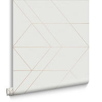 VLIESTAPETE - Balance Weiß Rose Gold - Roségold/Weiß, Papier/Kunststoff (53/1000cm) - Graham & Brown