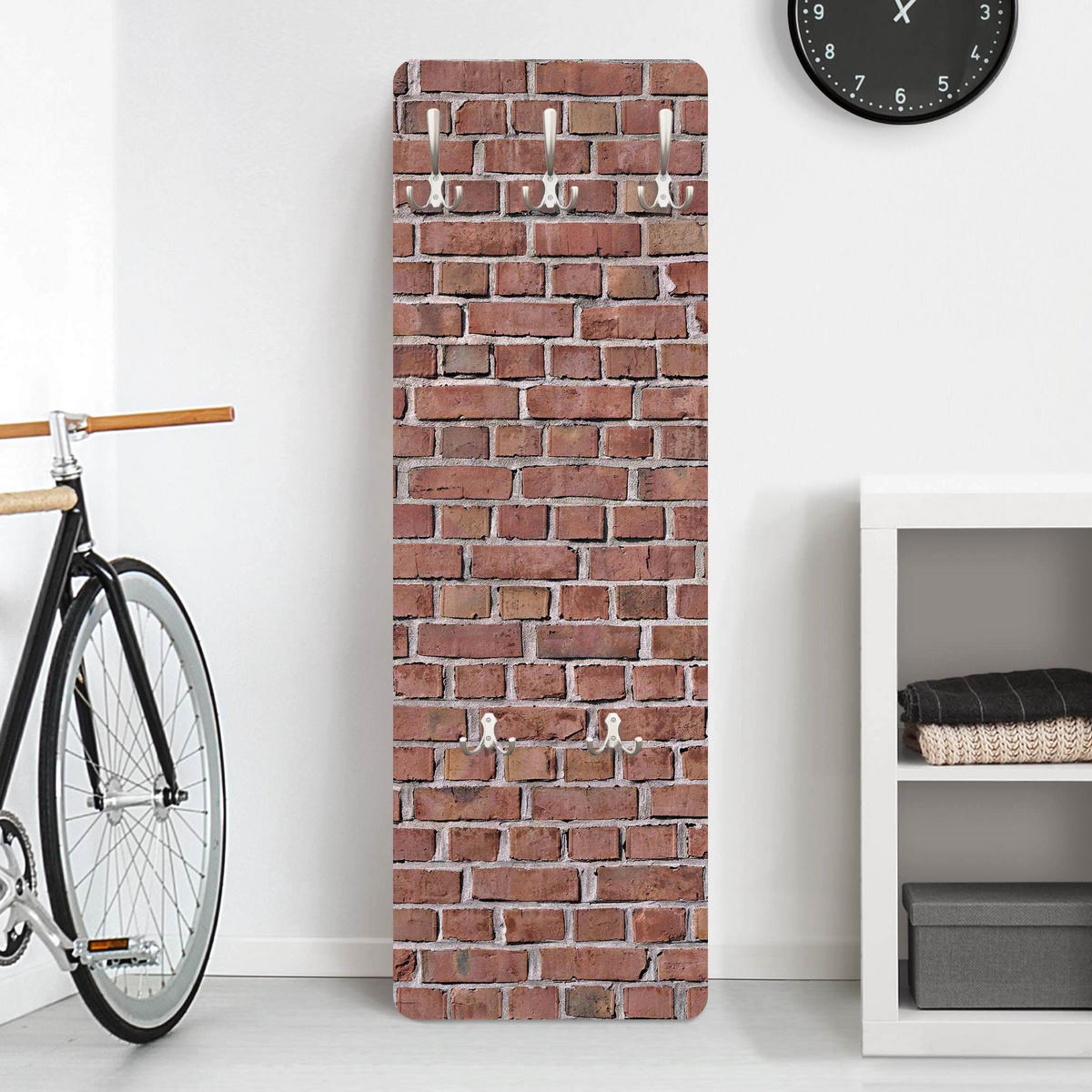 WANDGARDEROBE - Backstein Ziegeltapete Rot 34/105 cm - Rot, Holzwerkstoff (34/105/1.6cm) - Bilderwelten