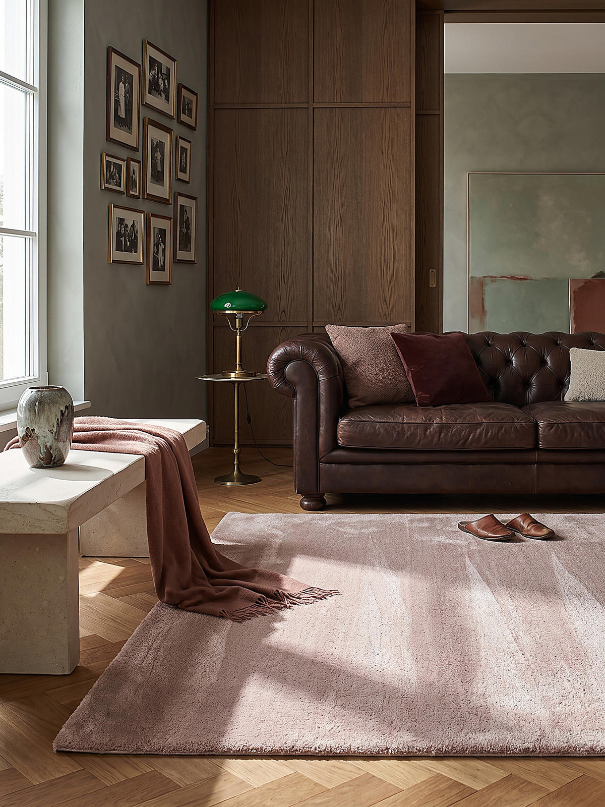 KURZFLORTEPPICH Antirutsch Uni RUTOR Polyester Rosa 120 x 160 cm - Rosa, Textil (120/160cm) - KADIMA DESIGN