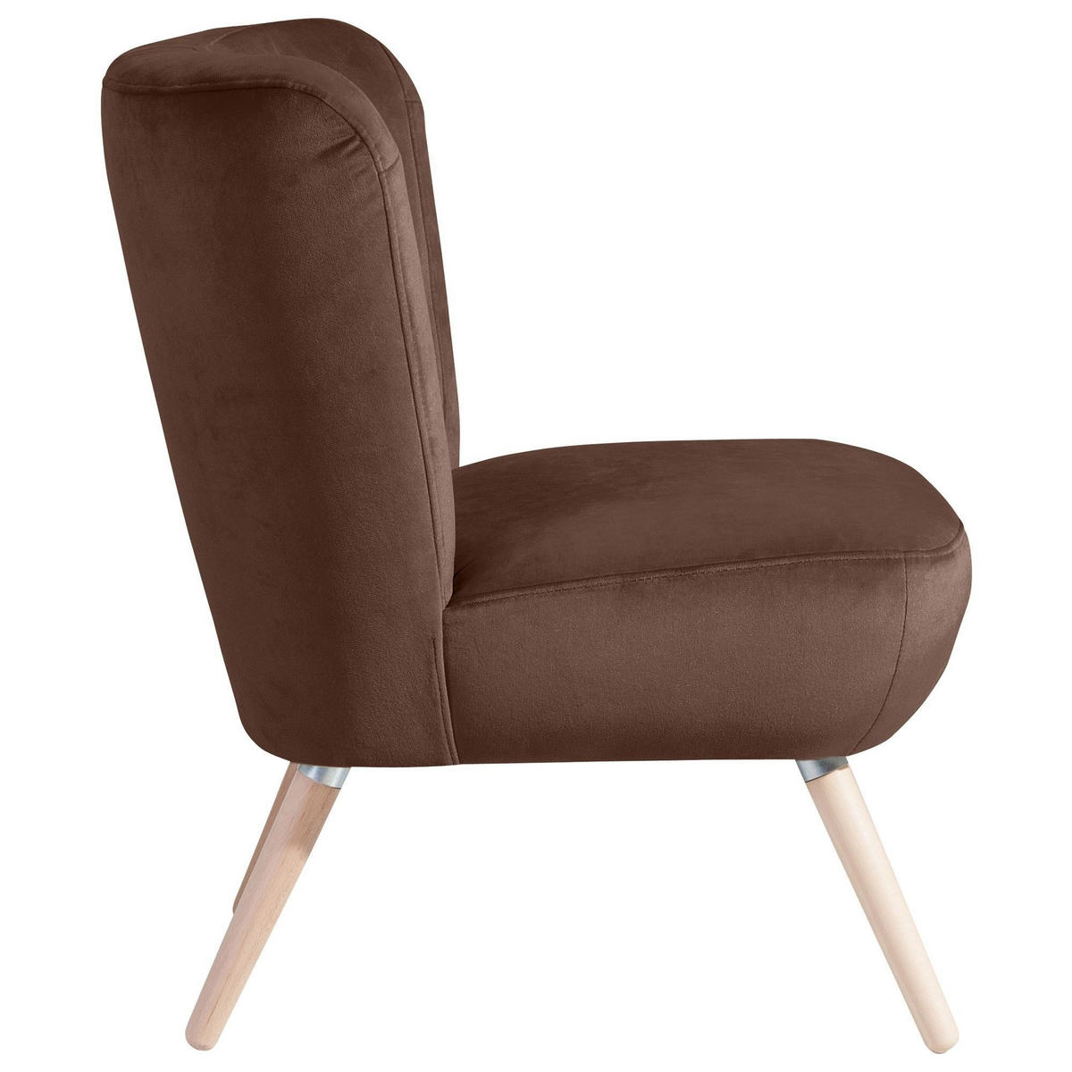 SESSEL Kassi Bezug Samtvelours Buche natur / braun - Braun, Kunststoff (69/80/68cm) - 58aufmkessel