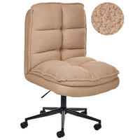 BÜROSTUHL Bouclé Sandbeige Addison - Sandfarben, Textil (56/98/64cm) - Beliani