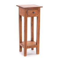 TELEFONTISCH NAPOLEON 75 Mahagoni Massivholz, mit Schublade 08 honigfarben gewachst - Honig, Holz (30/30/75cm) - DESIGN DELIGHTS