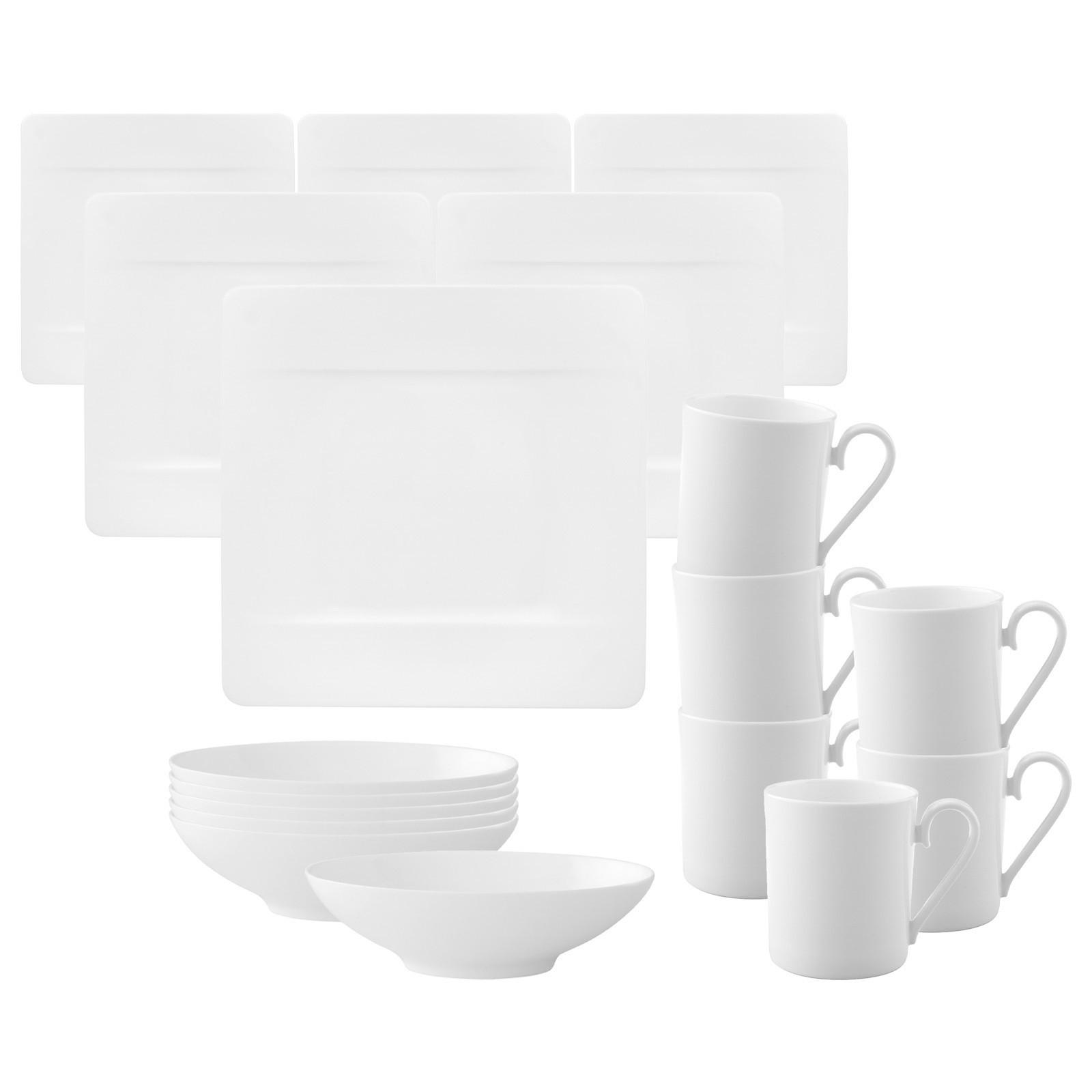 FRÜHSTÜCKS-SET Modern Grace weiß 18er Set - Weiß, Keramik (1/1/1cm) - Villeroy & Boch