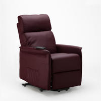 RELAXSESSEL verstellbar Amalia - Bordeaux - Bordeaux, Leder (69/104/73cm) - Pasmara