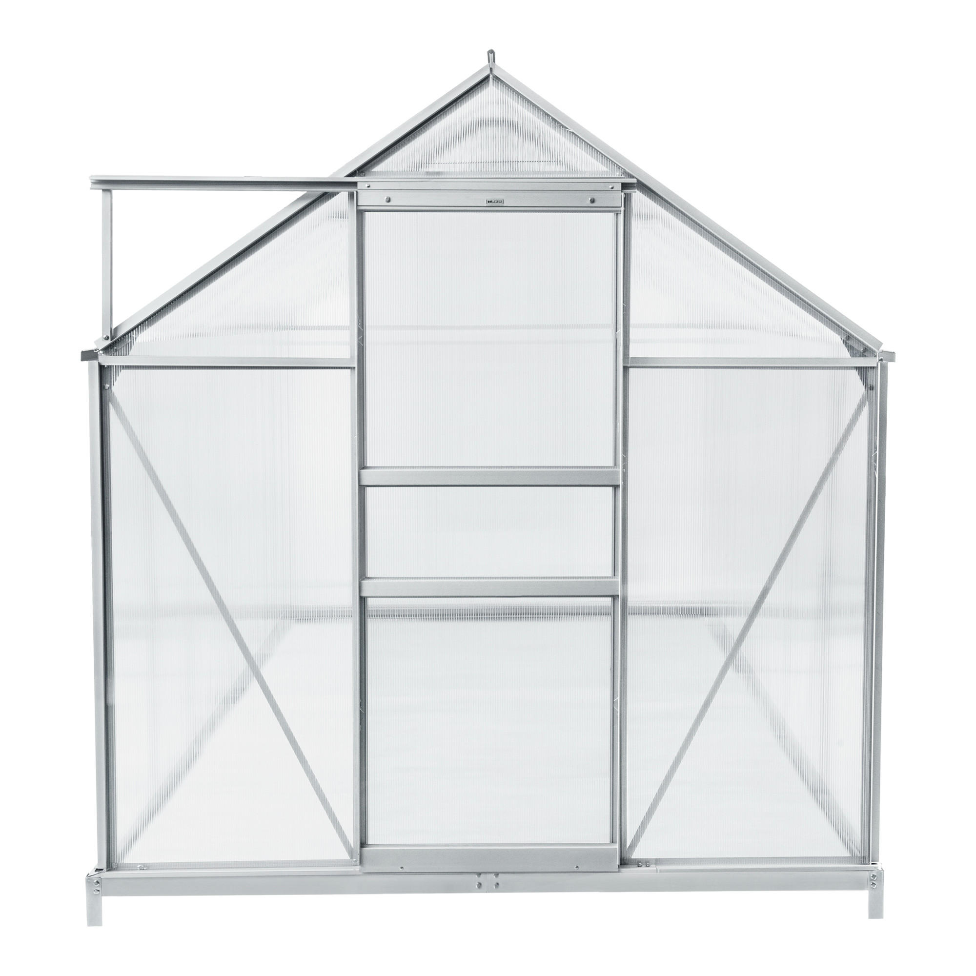TREIBHAUS Oisterwijk - Transparent, Kunststoff/Metall (370/195/190cm) - [en.casa]