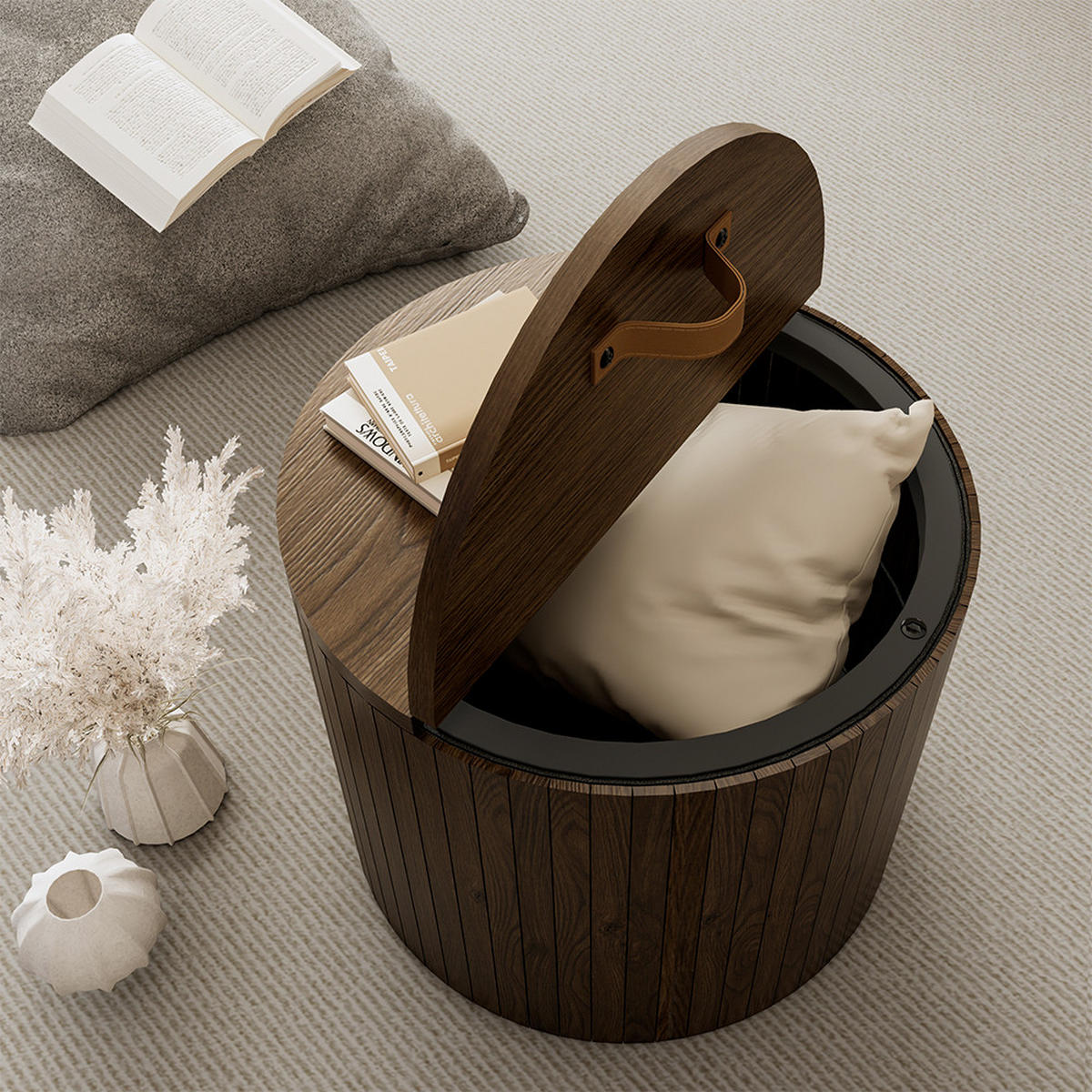 COUCHTISCH Tavilo Walnuss 38 x 38 cm - Walnussfarben, Holzwerkstoff (38/38/32cm) - Vicco