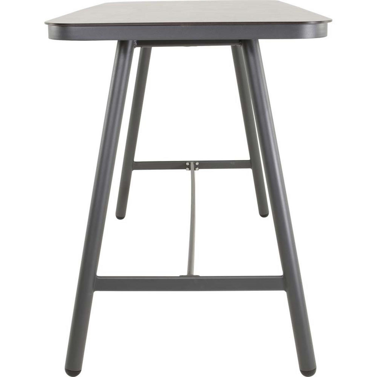 GARTENTISCH Milazzo - Anthrazit - 150/75/100 cm - Dunkelgrau, Metall (150/75/100cm) - Lesli Living