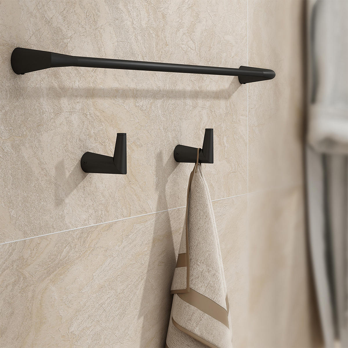 SADA KOUPELNOVÝCH DOPLŇKŮ Tauri Černá - černá, kov (16/8.8/6.9cm) - Vicco