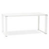 GLASSCHREIBTISCH Verchromt Mit Kufengestell Modern KERIX, Weiß 160x80x73 cm - Weiß, Glas/Metall (80/160/73cm) - KADIMA DESIGN