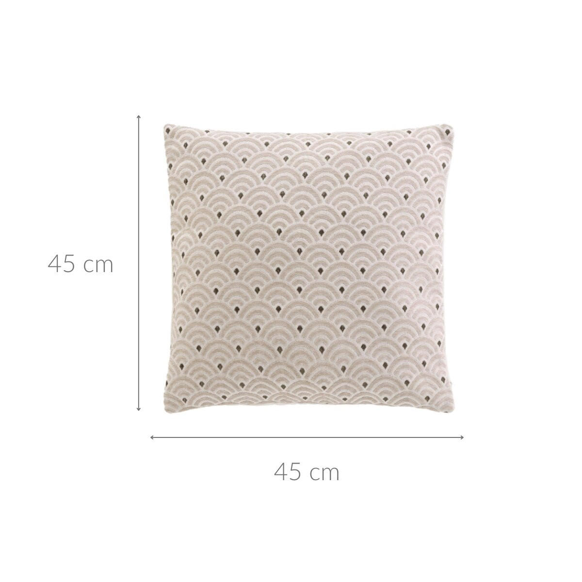 DEKOKISSEN Jacquardbezug 45/45 cm - Beige, Textil (45/45cm) - Douceur d´intérieur